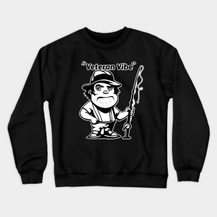 Veteran vibe fishing Crewneck Sweatshirt